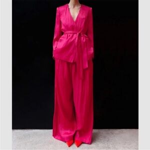 Zara 2-piece Satin Suit